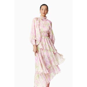 Elliatt Morgan Floral Maxi Dress in Pink Wedding Guest Cocktail Party size S NWT